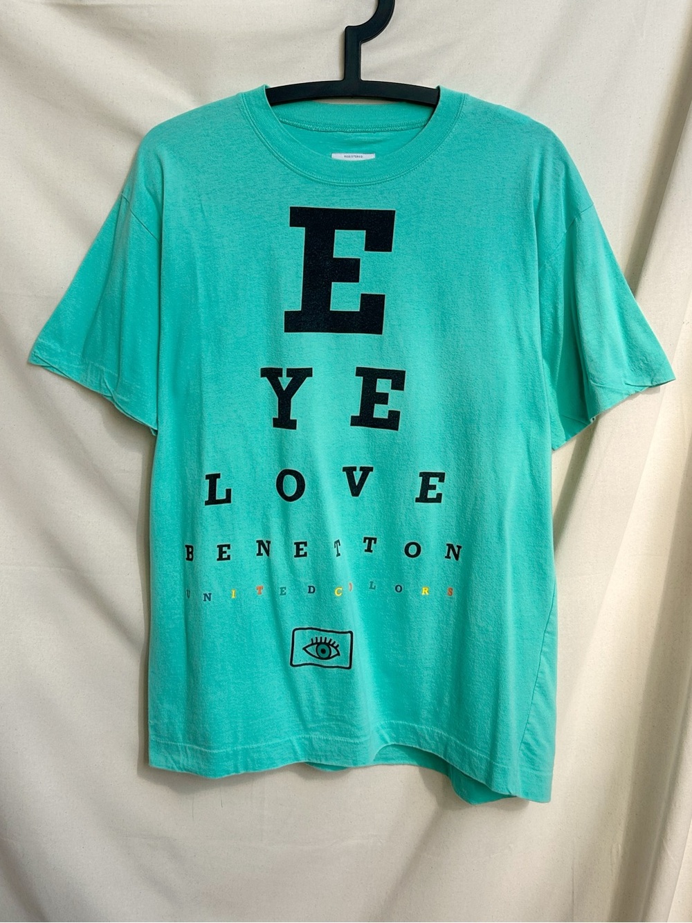 90s Vintage Benetton Eye Chart T-shirt Single Stitch I Love United Colors of.